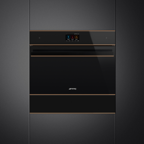Smeg SBC4604WNR Built In Blast Chiller in Black Glass