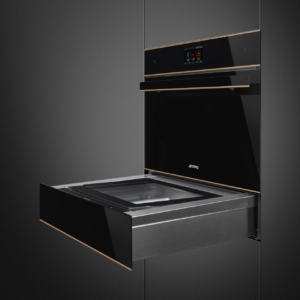 Smeg SBC4604WNR Built In Blast Chiller in Black Glass
