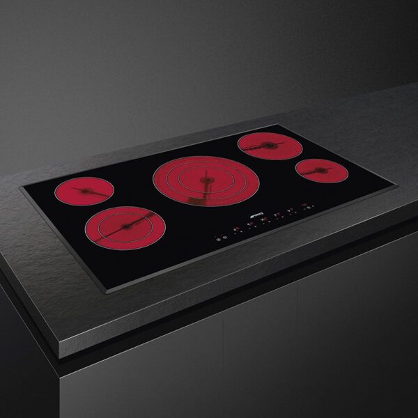Smeg Universal 90cm Ultra-Low Profile Ceramic Hob SE395ETB