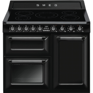 Smeg Victoria 100cm Range Cooker with Induction Top Black TR103IBL