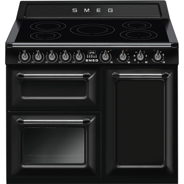 Smeg Victoria 100cm Range Cooker with Induction Top Black TR103IBL