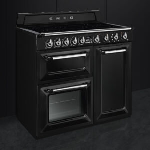 Smeg Victoria 100cm Range Cooker with Induction Top Black TR103IBL