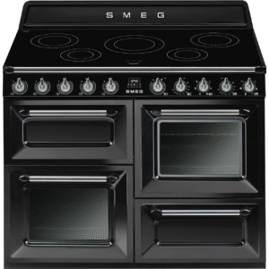 Smeg Victoria 110cm Range Cooker with Induction Top Black TR4110IBL