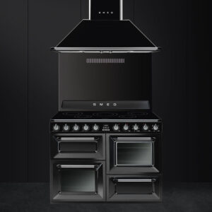 Smeg Victoria 110cm Range Cooker with Induction Top Black TR4110IBL