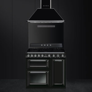 Smeg Victoria 90cm Range Cooker with Induction Top Black TR93IBL